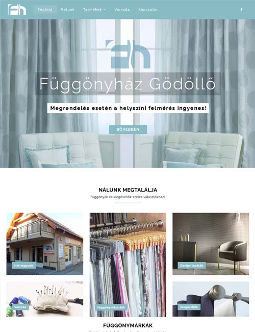 Függönyház Gödöllő referencia weboldal
